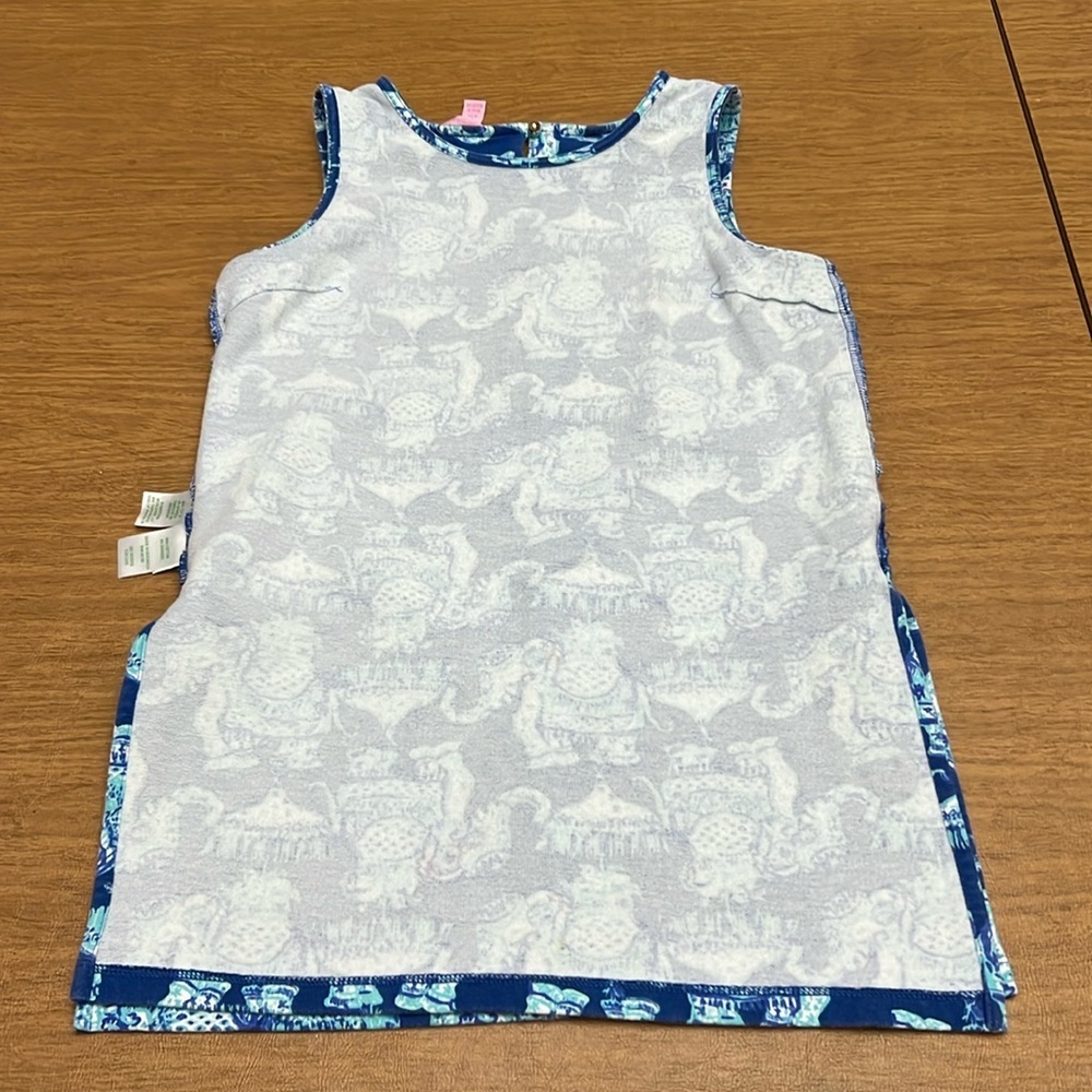 4 for $20 Lilly  girls elephant 🐘 shift/swim cover up terry material size L 8-10 - Picture 6 of 9
